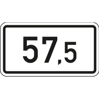 Kilometertafel, einseitig - Typ II