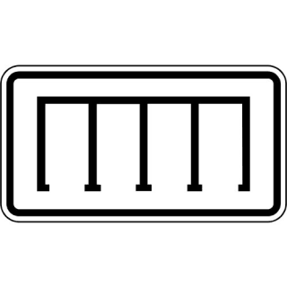 Zusatzschild Parkordnung gerade Zusatzzeichen VZ 2401
