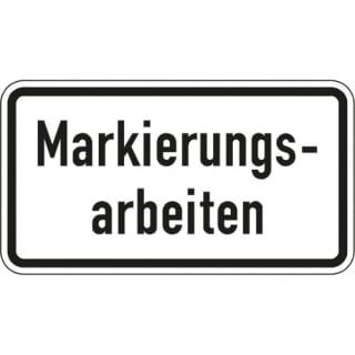 Zusatzzeichen Markierungsarbeiten Zusatzschild VZ 2114
