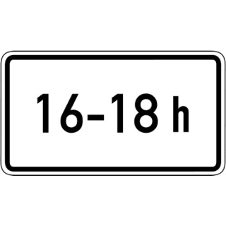 Zusatzzeichen 1040-30 Zeitliche Beschränkung individuell