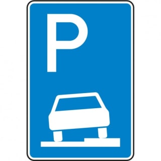 Verkehrszeichen 315-55 Parken auf Gehwegen Schild