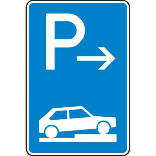 Verkehrszeichen 315-77 Parken auf Gehwegen Schild (Ende)