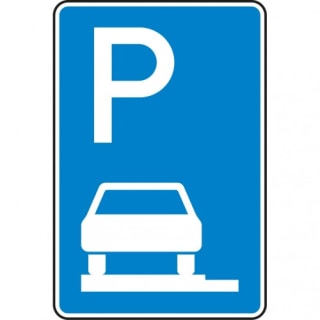 Verkehrszeichen 315-60 Parken auf Gehwegen Schild