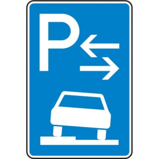 Verkehrszeichen 315-53 Parken auf Gehwegen Schild (Mitte)