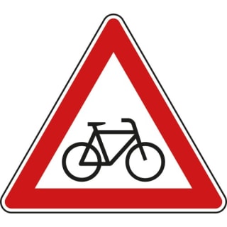 VZ 138-20 | StVO-Verkehrsschild Radverkehr (links)