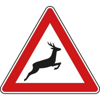 VZ 142-10 | StVO-Verkehrsschild Wildwechsel (links)
