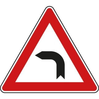 Verkehrsschild Kurve links - VZ 103-10