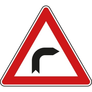 Verkehrsschild Kurve rechts - VZ 103-20