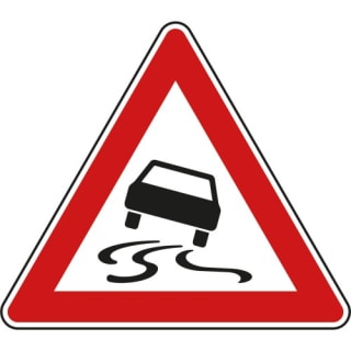 VZ 114 Schleudergefahr- Verkehrsschild