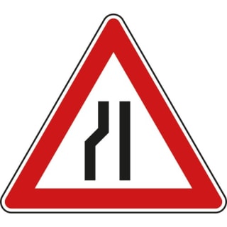 VZ 120-20 | Verkehrsschild Verengte Fahrbahn links