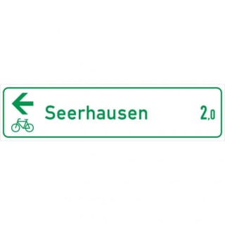 Radwegschild - Tabellenwegweiser