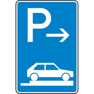 Verkehrszeichen 315-87 Parken auf Gehwegen Schild (Ende)