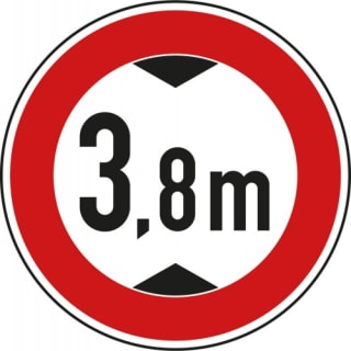 VZ 265 Verkehrsschild Durchfahrtshöhe