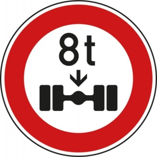 VZ 263 - Verkehrsschild Tatsächliche Achslast