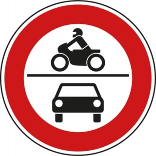 VZ 260 - Verkehrsschild Verbot für Krafträder