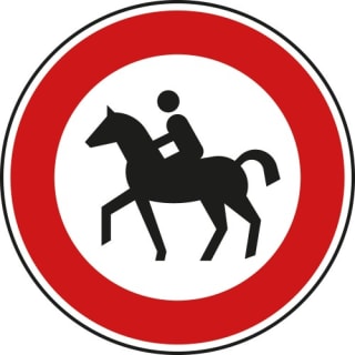 Verbot für Reiter - Verkehrsschild VZ 257-51