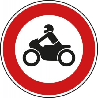 VZ 255 - Verkehrsschild Verbot für Krafträder...