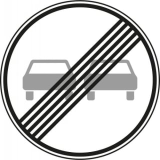 VZ 280 - Verkehrsschild Überholverbot Ende