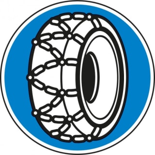 Verkehrsschild Schneeketten - VZ 268