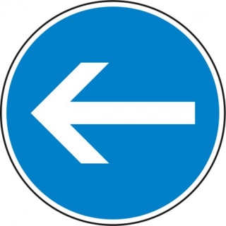 VZ 211-10 Verkehrsschild Fahrtrichtung hier links