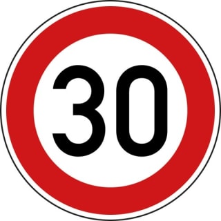 VZ 274-53 Höchstgeschwindigkeit 30 km/h Schild