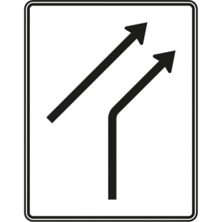 VZ 521-20 - Verkehrsschild Zusammenführungstafel