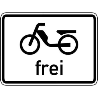 Zusatzzeichen Mofas frei Zusatzschild VZ 1022-11