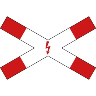 Verkehrszeichen 201-53 - Andreaskreuz liegend