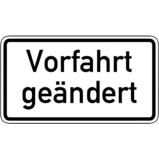 Zusatzschild Vorfahrt geändert Zusatzzeichen 1008-30