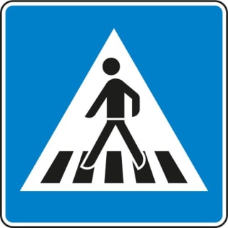 VZ 350-10 Verkehrsschild Fußgängerüberweg rechts