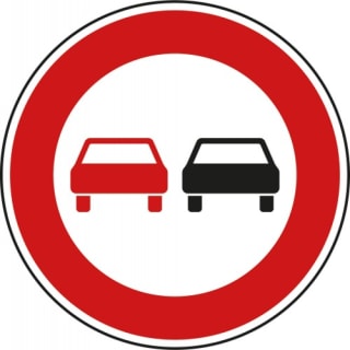 VZ 276 - Verkehrsschild Überholverbot für Kraftfahrzeuge