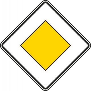 VZ 306 Vorfahrtstraße Schild