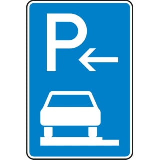 VZ 315-62 Parken ganz auf Gehwegen Schild (Ende)