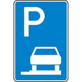 VZ 315-65 Parken auf Gehwegen Schild