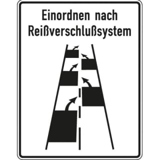 Verkehrsschild Reißverschlussverfahren