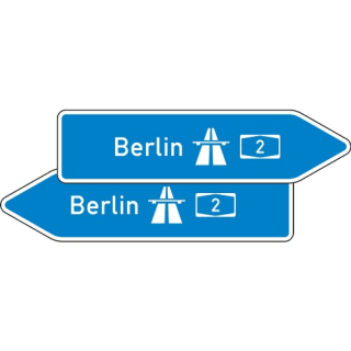 Pfeilwegweiser zur Autobahn VZ 430-40