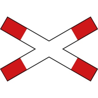 Andreaskreuz liegend VZ 201-52