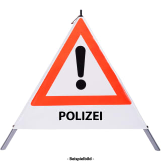 Faltsignal - Gefahrenstelle mit Text: POLIZEI