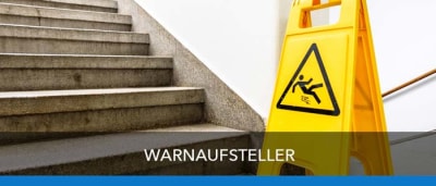 Warnaufsteller zur Kennzeichnung von Gefahrenstellen