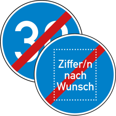Mindestgeschwindigkeit Ende - Verkehrsschild VZ 279 Mindestgeschwindigkeit Ende - Verkehrsschild VZ 279
