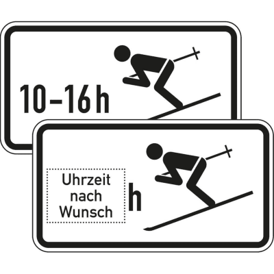 Zusatzzeichen Wintersport erlaubt, zeitlich... VZ 1040-10 Zusatzzeichen Wintersport erlaubt, zeitlich... VZ 1040-10