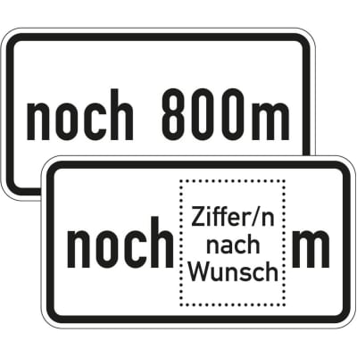 Zusatzschild noch ... m Zusatzzeichen VZ 1001-32