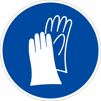 Gebotszeichen - Handschutz benutzen (BGV A8 M 06) Gebotszeichen - Handschutz benutzen (BGV A8 M 06)