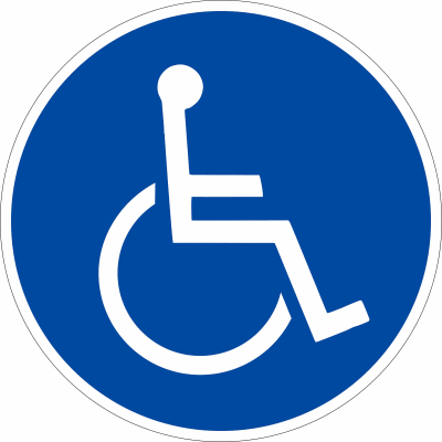 Gebotszeichen - Rollstuhlfahrer Gebotszeichen - Rollstuhlfahrer