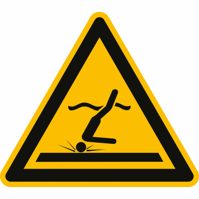 Warnung vor flachem Wasser (Kopfsprung) nach ISO 20712-1 (WSW 006) Warnung vor flachem Wasser (Kopfsprung) nach ISO 20712-1 (WSW 006)