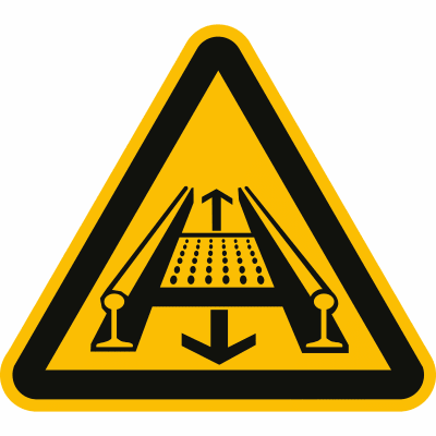 Warnung vor Gefahren durch eine Förderanlage im Gleis (BGV A8 W 29) Warnung vor Gefahren durch eine Förderanlage im Gleis (BGV A8 W 29)