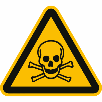 Warnung vor giftigen Stoffen nach ISO 7010 (W 016) Warnung vor giftigen Stoffen nach ISO 7010 (W 016)