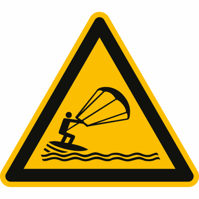 Warnung vor Kitesurfern nach ISO 20712-1 (WSW 020) Warnung vor Kitesurfern nach ISO 20712-1 (WSW 020)