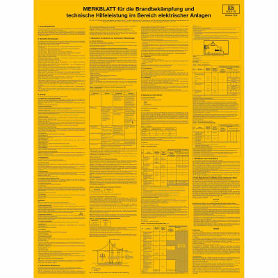 Merkblatt für die Brandbekämpfung im Bereich elektrischer Anlagen Merkblatt für die Brandbekämpfung im Bereich elektrischer Anlagen