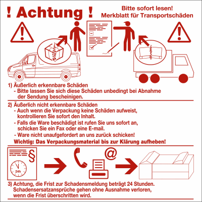 Merkblatt für Transportschäden Merkblatt für Transportschäden